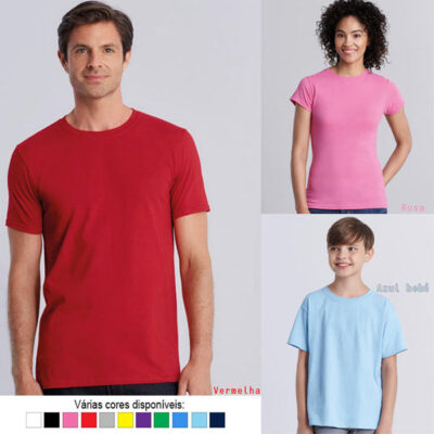 T-shirt algodão 150g ring-spun (Homem/Mulher/Criança)