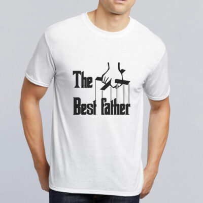 T-shirt The Best Father branca