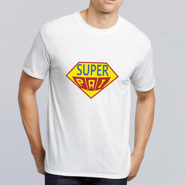 T-shirt Super Pai branca