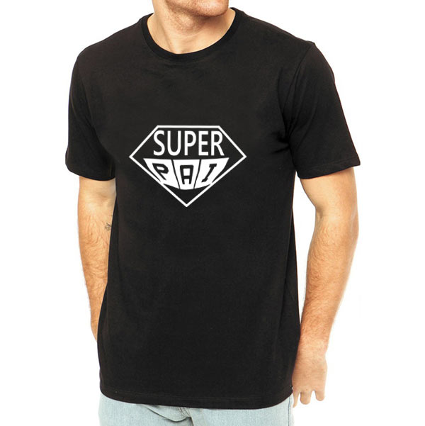 T-shirt Super Pai preta