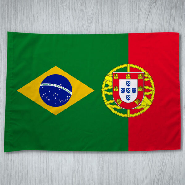 Bandeira Portugal/Brasil personalizada