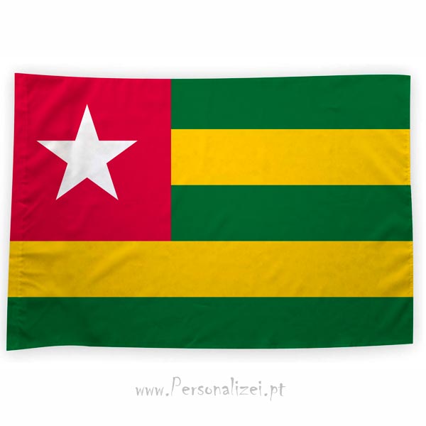 Bandeira Togo ou personalizada 70x100cm bandeiras africanas em Portugal baratas