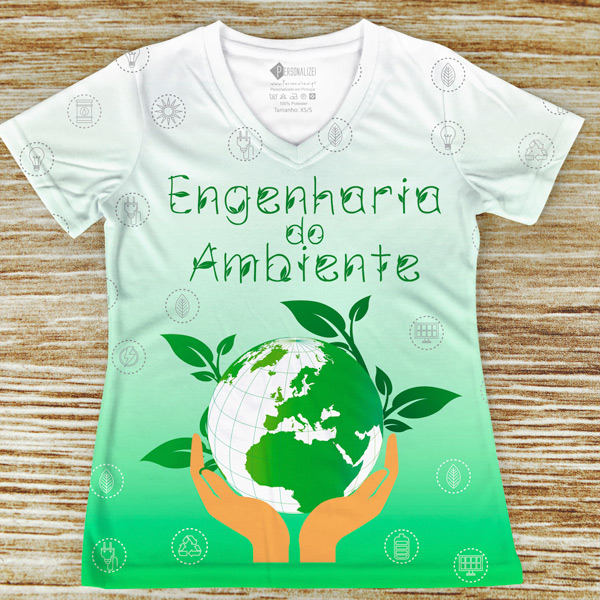T-shirt Engenharia do Ambiente curso em portugal
