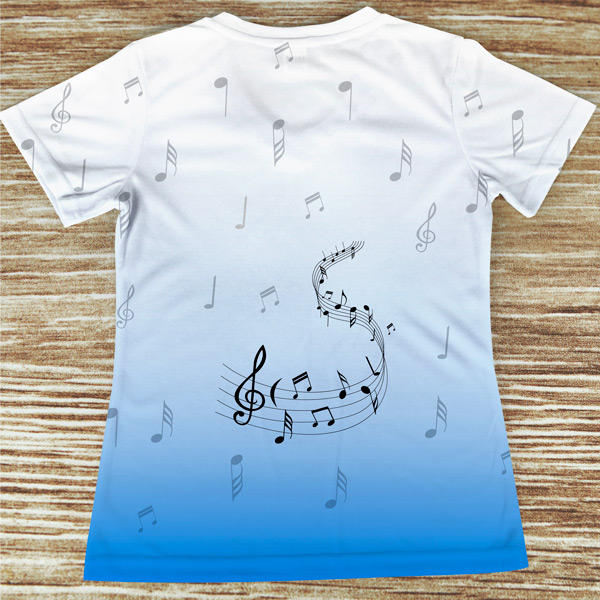 T-shirt Música profissão/curso azul