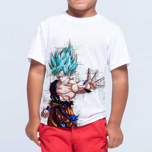 T-shirt Son Goku Super Saiyajin Blue otaku portugal