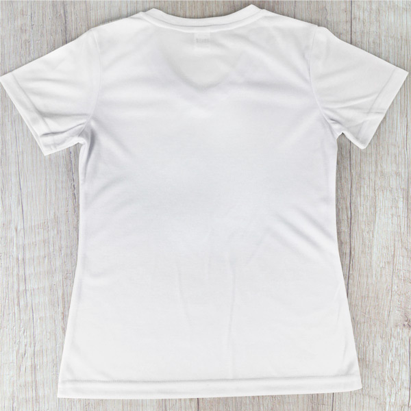 T-shirt Gola V 100% poliéster 190g mulher t-shirt sublimação toque algodão