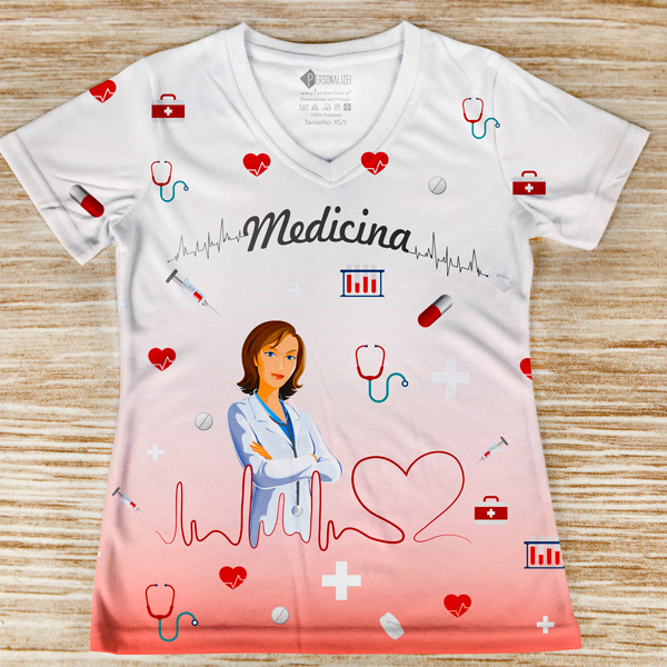 T-shirt Medicina profissão/curso frente