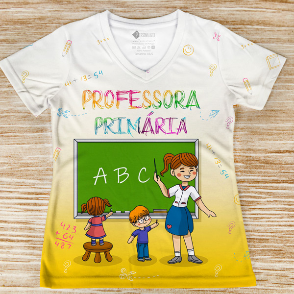 T-shirt Professora Primária profissão/curso