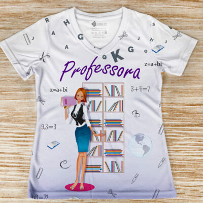 T-shirt Professora profissão/curso frente
