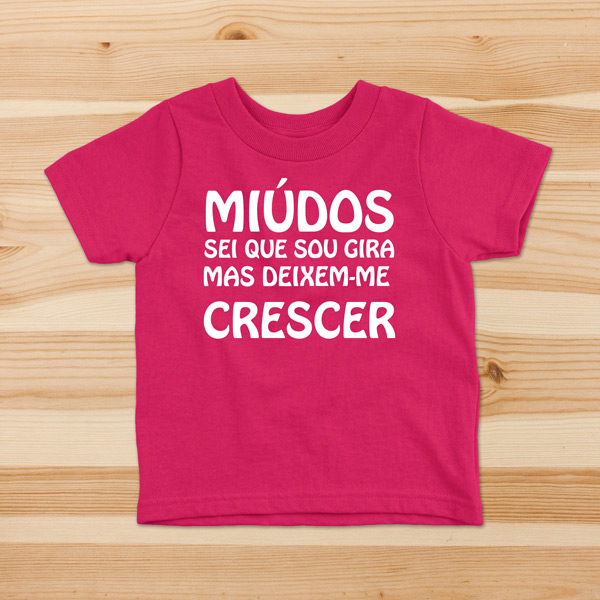 T-shirt Body Miúdas(os) sei que sou giro(a)... rosa