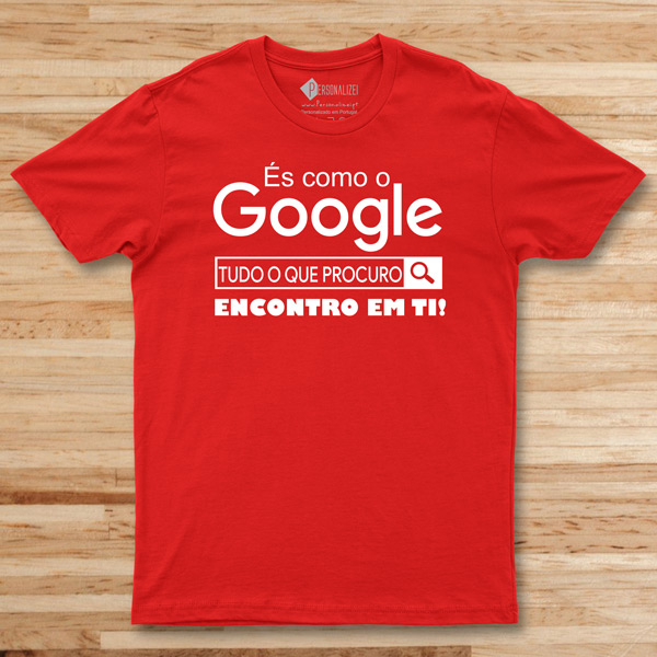 T-shirt És como o Google vermelha