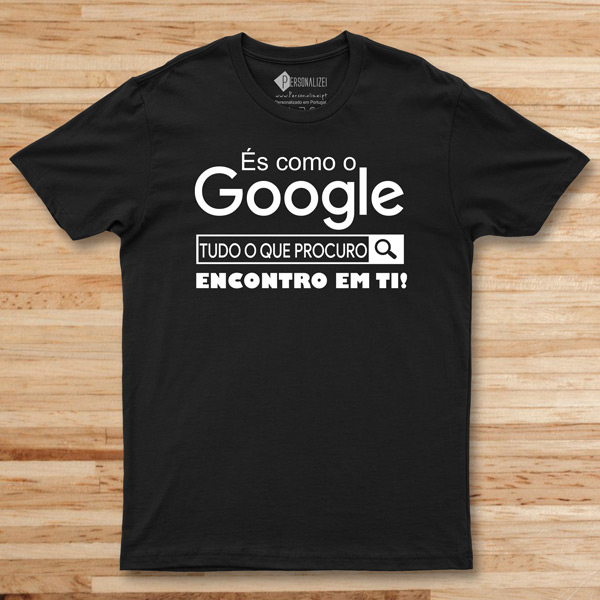 T-shirt És como o Google preta