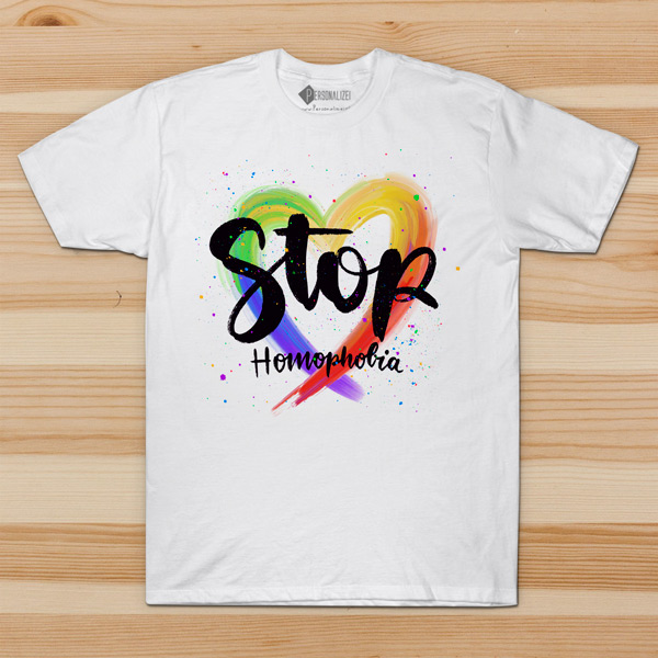 T-shirt Stop Homophobia Homem/Mulher comprar