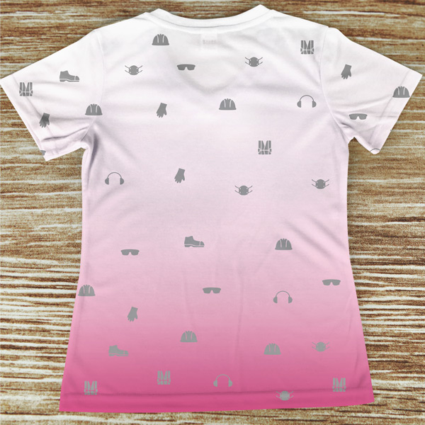 T-shirt Técnica Superior de Segurança rosa costas