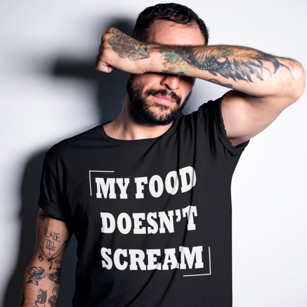 T-shirt My Food Doesn´t Scream camiseta vegana