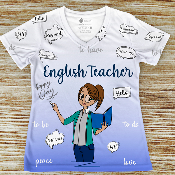 T-shirt Professora de Inglês profissão/curso comprar em portugal