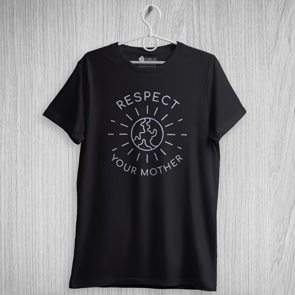 T-shirt Respect Your Mother Earth tees vegan portugal
