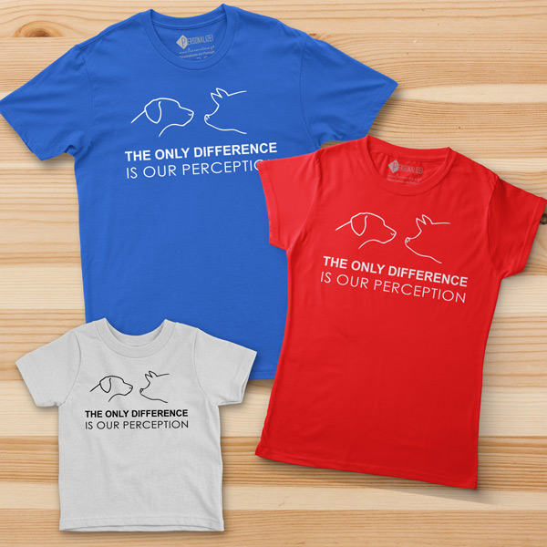 T-shirt The Only Difference Is Our Perception várias cores