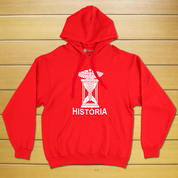 Sweatshirt com capuz História Curso/Profissão vermelho