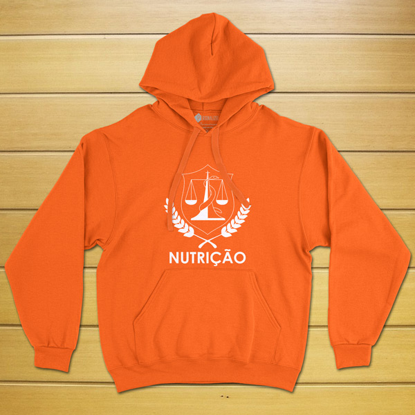 Sweatshirt com capuz Nutrição Curso/Profissão laranja