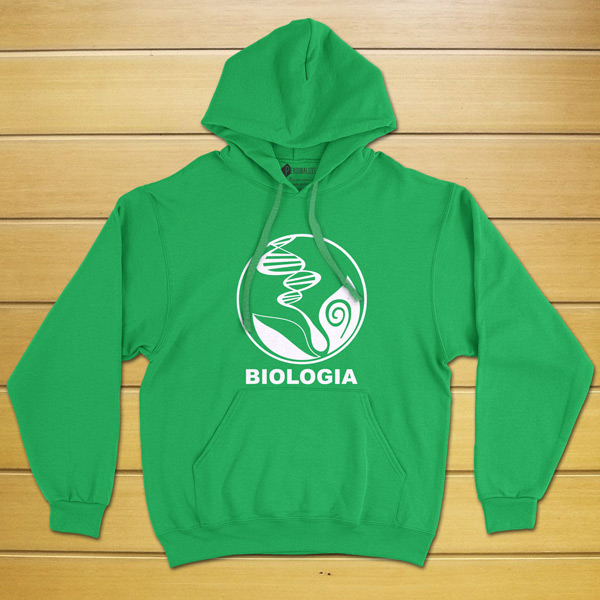 Sweatshirt com capuz Biologia Curso/Profissão verde