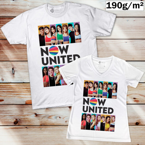T-shirt grupo Now United Homem/Mulher/Criança loja nu em Portugal