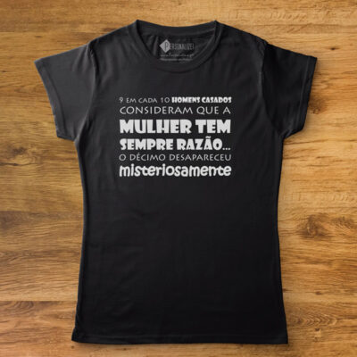 T-shirt 9 em cada 10 homens casados... t-shirt personalizada em portugal