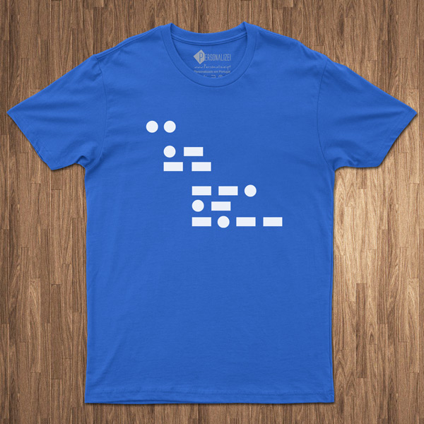 T-shirt I am gay em Código Morse LGBT