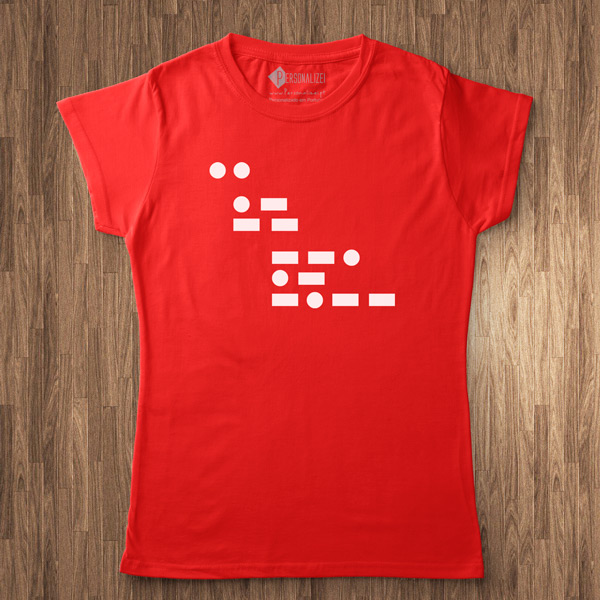 T-shirt I am gay em Código Morse