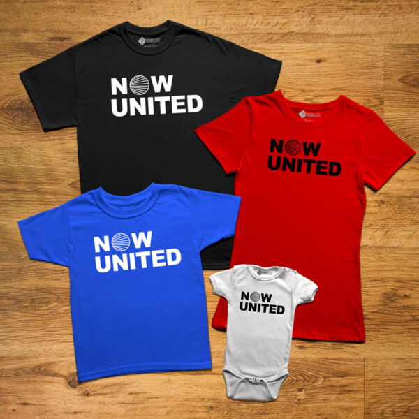 T-shirt Logo Now United para toda a família em várias cores