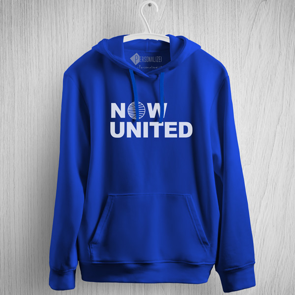 Sweatshirt com capuz Now United Unisex azul