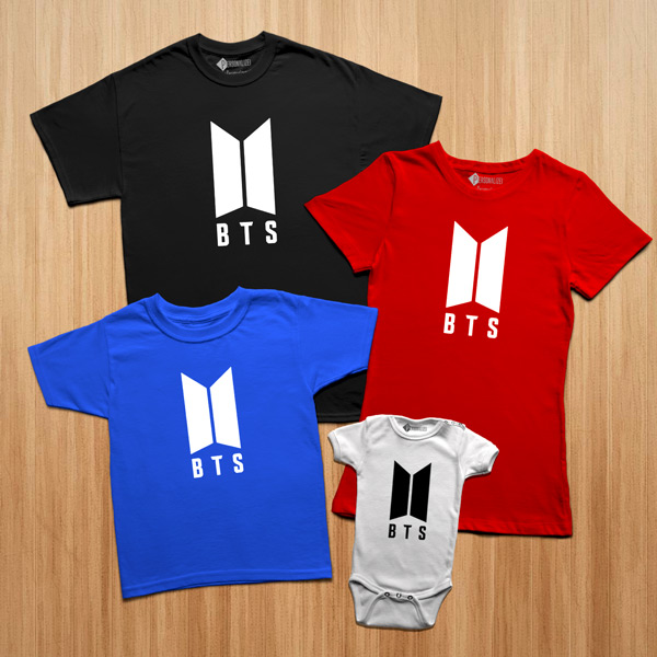 T-shirt BTS camisetas coreanas familia