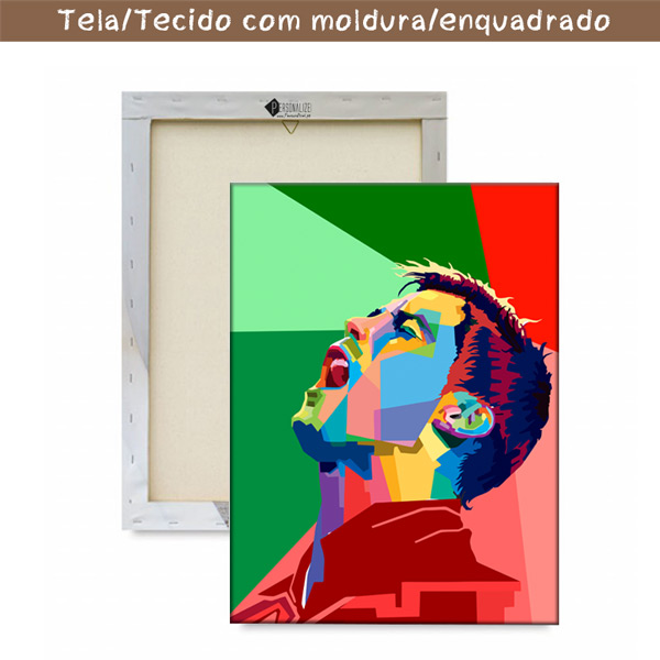 Cristiano Ronaldo Quadro/Tela personalizado com moldura