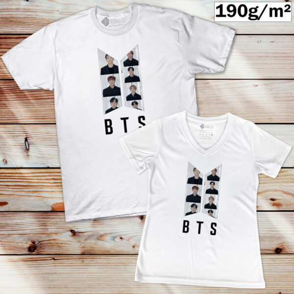T-shirt BTS Homem/Mulher Bangtan Boys conjunto