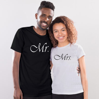 Mr. e Mrs. T-shirt casais várias cores