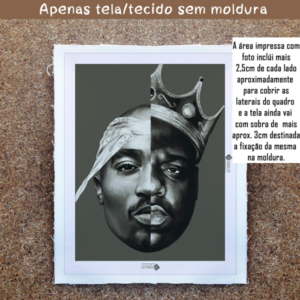 Tupac Shakur e Notorious B.I.G. Quadro/Tela sem moldura