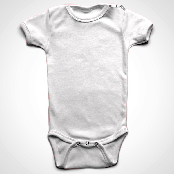 Boby bebé manga curta 100% algodão 170g unisex branco