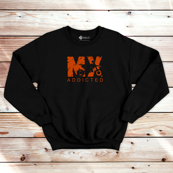 MX Addicted Motocross Sweatshirt unisex blusão preto