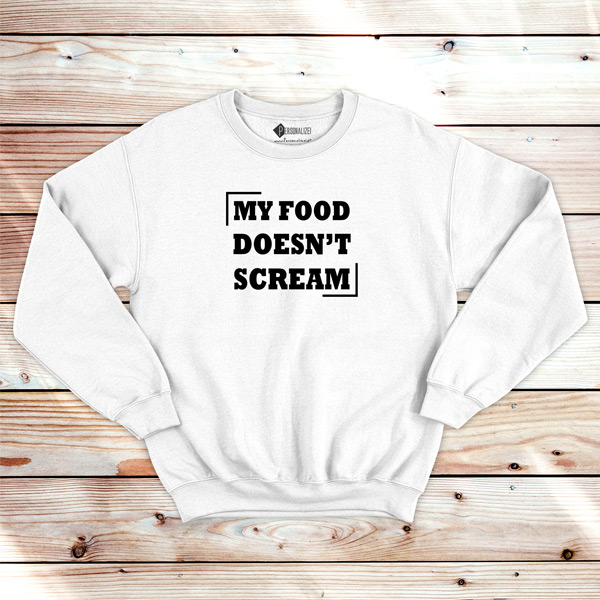 My Food Doesn´t Scream Sweatshirt unisex preço