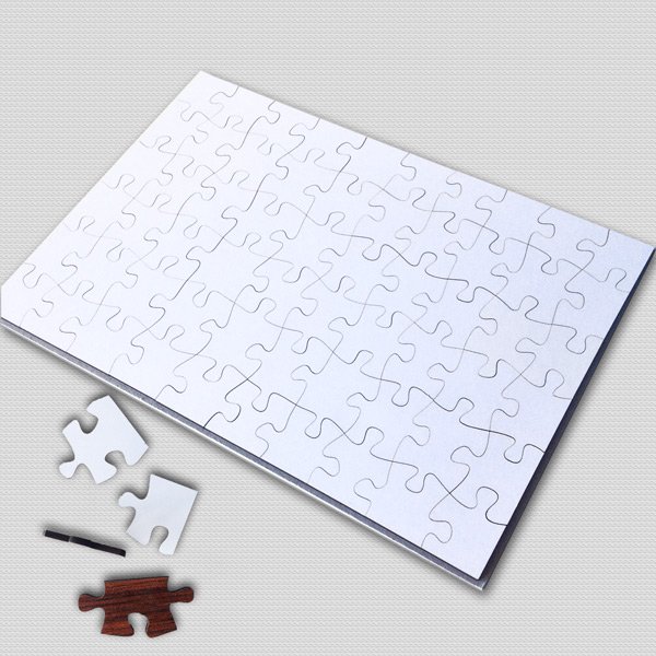 Puzzle em Madeira A5 Branco com 12 Peças