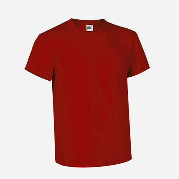 T-shirt 100% algodão 190g ring-spun Unisex Adulto vermelha