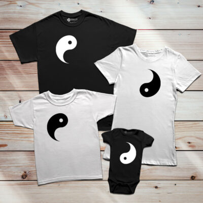 T-shirts Yin Yang conjunto família