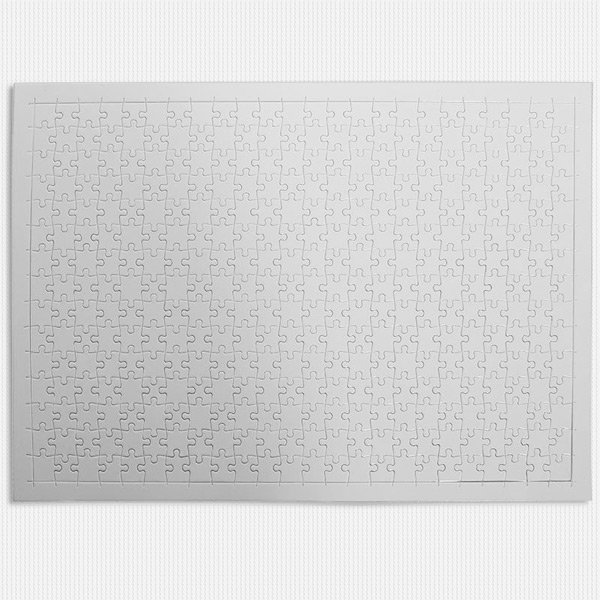 Puzzle de madeira branco para sublimação 60 peças 25x36cm