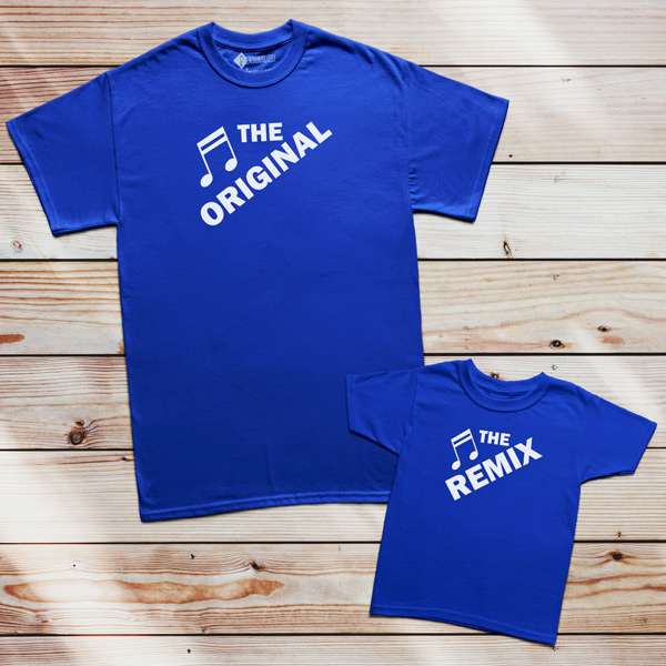 T-shirt The Original The Remix Pai filho(a) Mãe e filha(o) comprar conjunto família