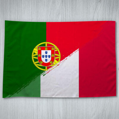 Bandeira Portugal e Itália mesclada 70x100cm comprar em Portugal