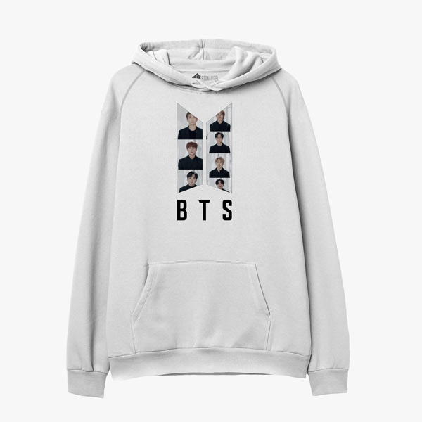 BTS Sweatshirt com capuz branco infantil e adulto comprar em Portugal