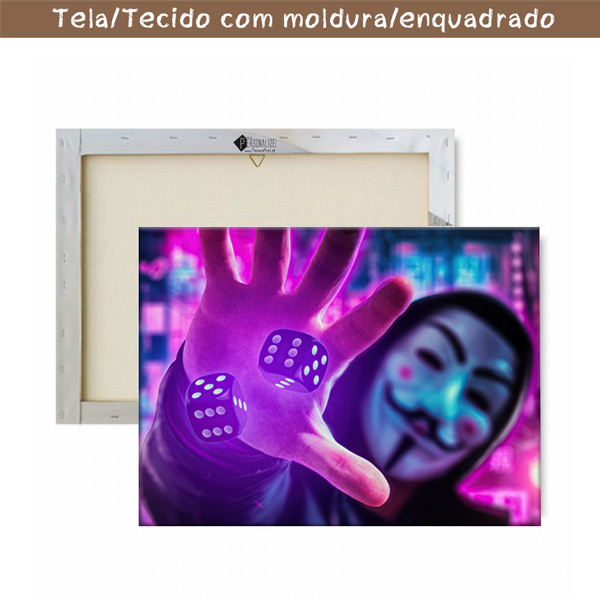 Anonymous Quadro/Tela Vendetta Mask com moldura