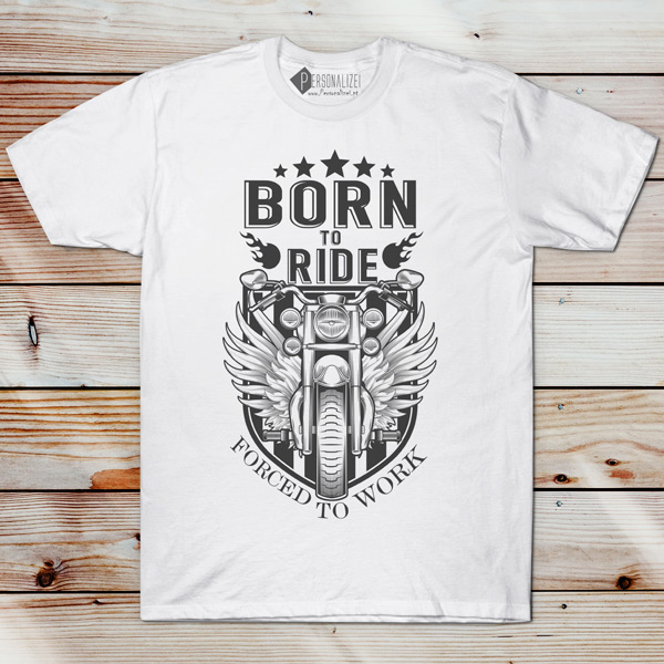 T-shirt Born to Ride Forced to Work comprar em Portugal