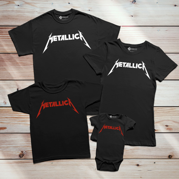 T-shirt Metallica Banda para toda família