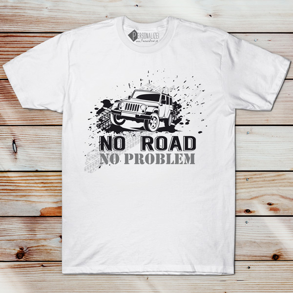T-shirt No Road No Problem 4x4 camiseta